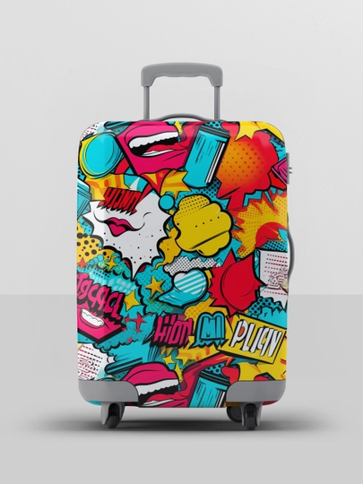 Чехол для чемодана Willmoda, с ярким авторским дизайном — WILL-MW6034-МАРСАЛ-MM6034S