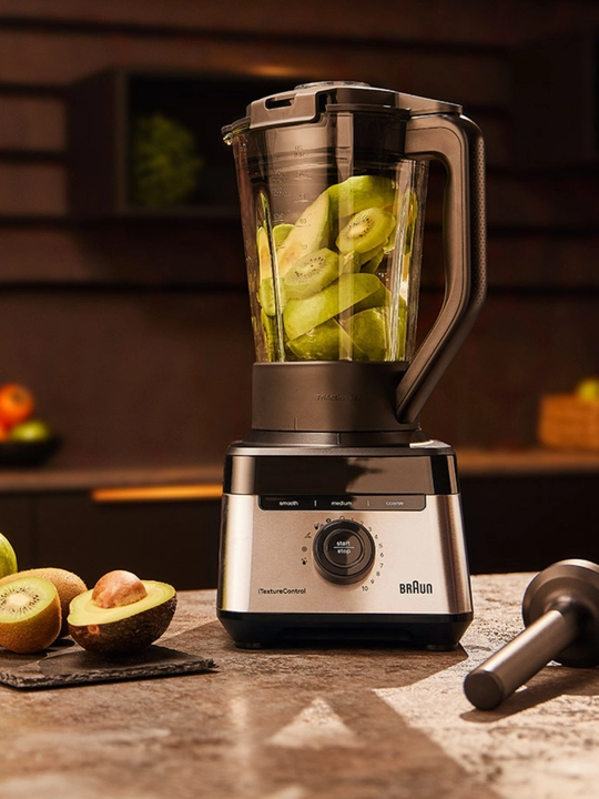 Stasionar blender Braun PowerBlend 7 JB7550BK, 1400 Vt, 2 litr idish, avtomatik tozalash