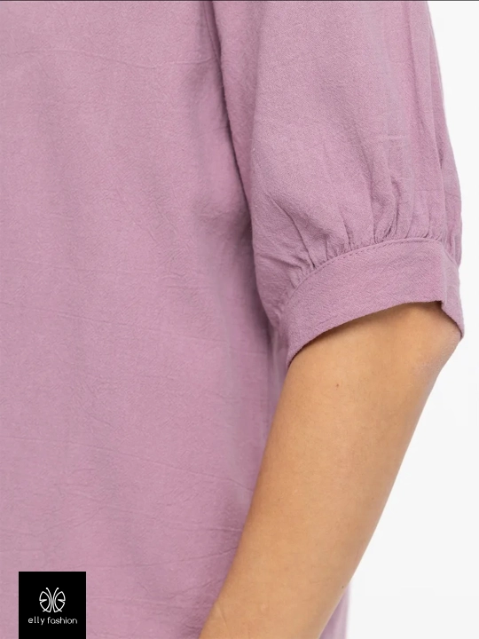 Рубашка женская, блузка из хлопка, однотонная  — EllyFashion