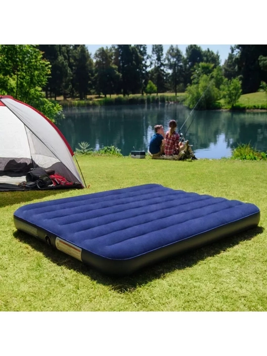 Puflanadigan matras ikki kishilik, nasos va yostiqlar bilan Intex 64765, 203 * 152 * 25 sm