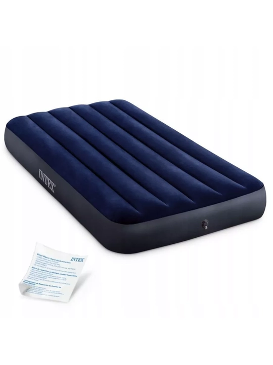 Puflanadigan matras ikki kishilik, nasos va yostiqlar bilan Intex 64765, 203 * 152 * 25 sm
