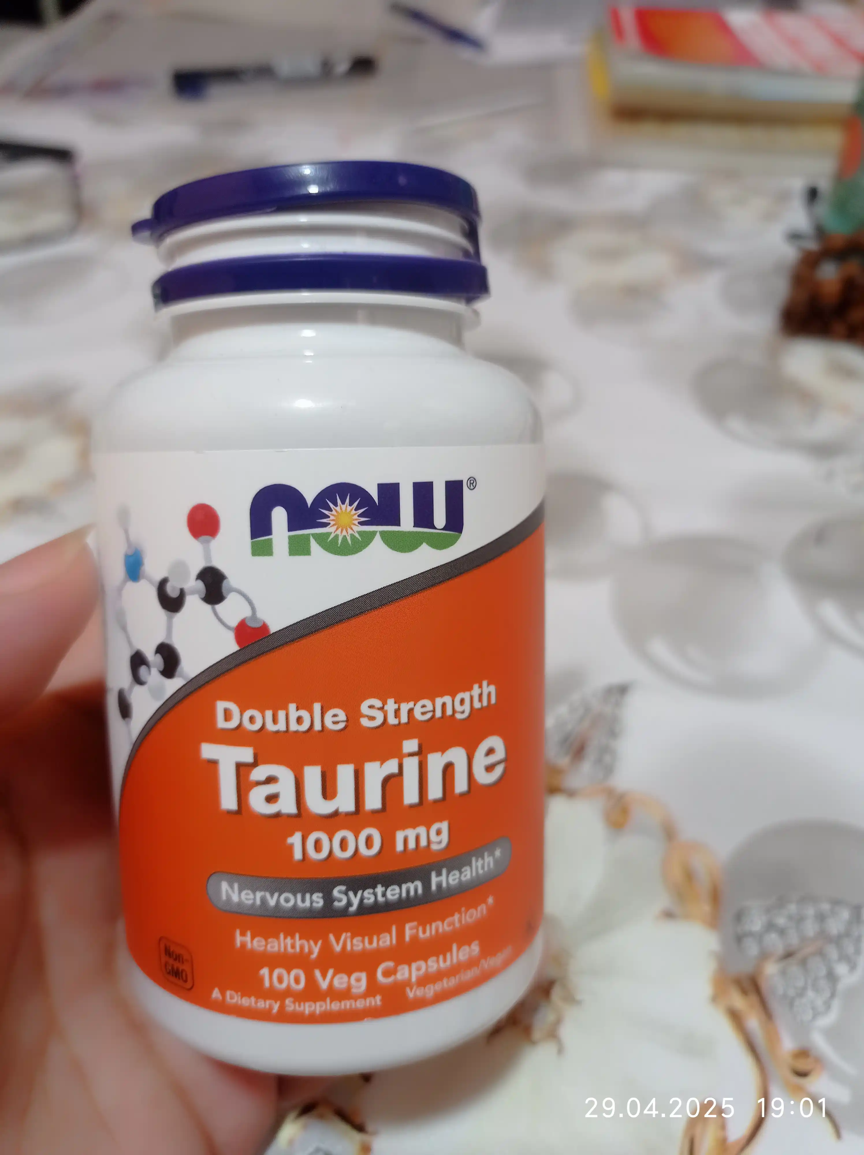 NOW FOODS, Таурин 1000 мг в капсулах, Халяль