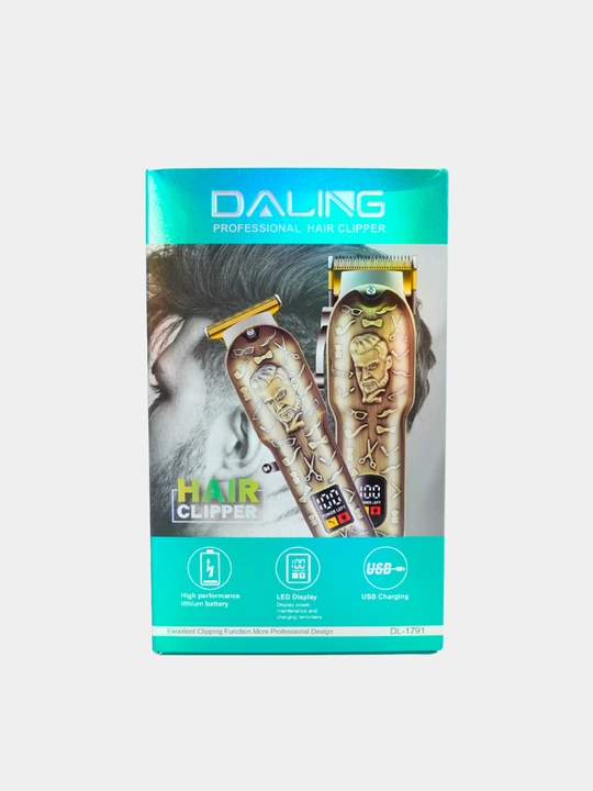 Soch va soqol olish uchun Daling DL-1791 professional simsiz mashinasi