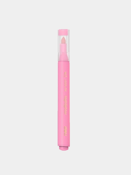 Маркер текстовый Deli EU12S-PK, Pink, 1-4 мм - 