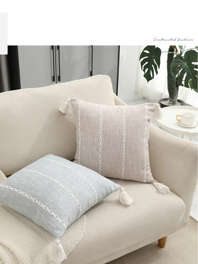 Наволочка декоративная хлопковая "Косичка", размер 45*45, PILLOW11