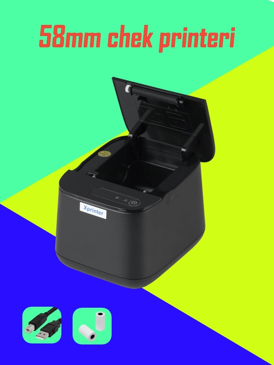 Чековый термопринтер Xprinter XP-58IIT -USB, 58 мм - 