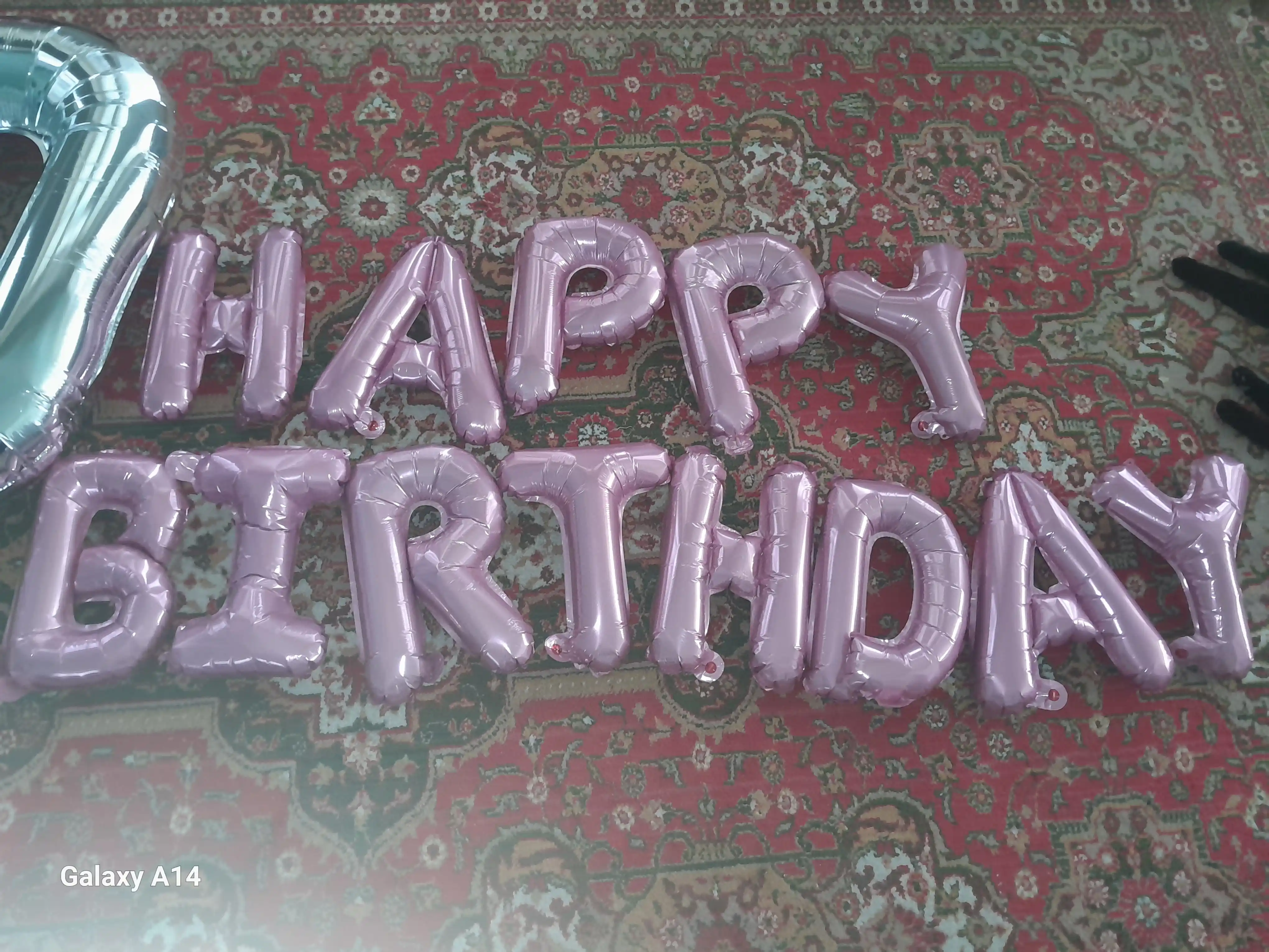 Шарики буквы "Happy Birthday" для дня рождения, надпись на стену