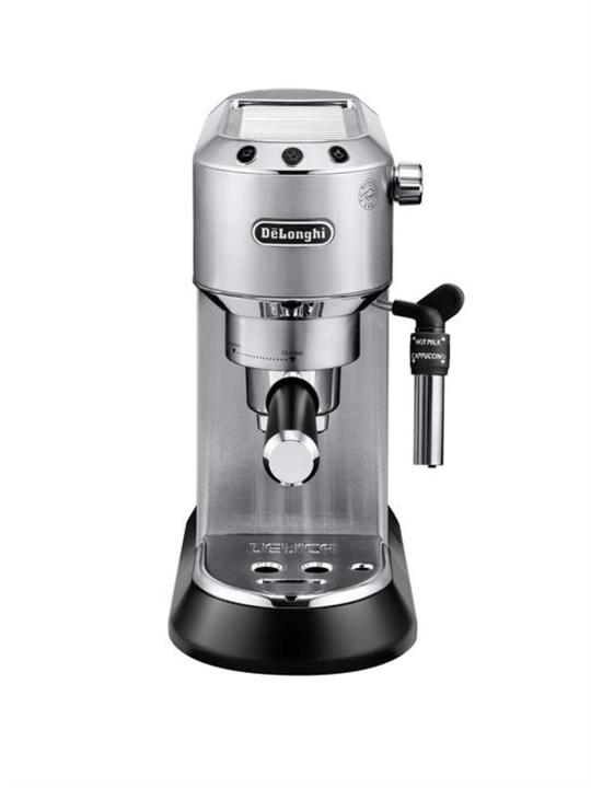 Кофеварка рожковая DeLonghi EC685.M Dedica с капучинатором, 15 бар, 1350 Вт, серебристая