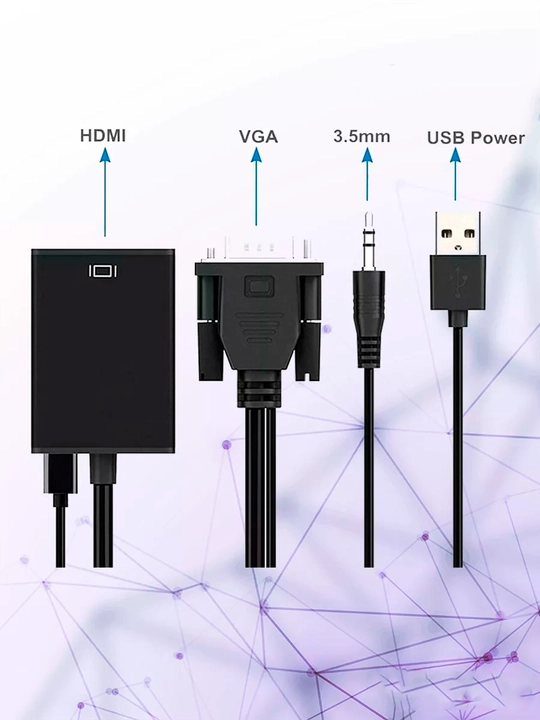 Адаптер с USB Type-C к HDMI, VGA 4K при 60 Гц, для ноутбуков, проекторов, планшетов