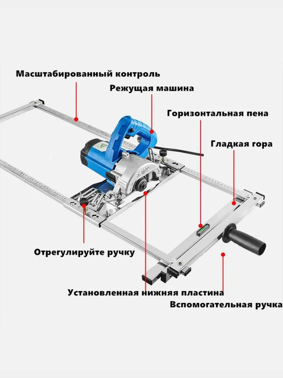 Металлический адаптер-платформа для циркулярной пилы, 0–750 мм, нержавеющая сталь