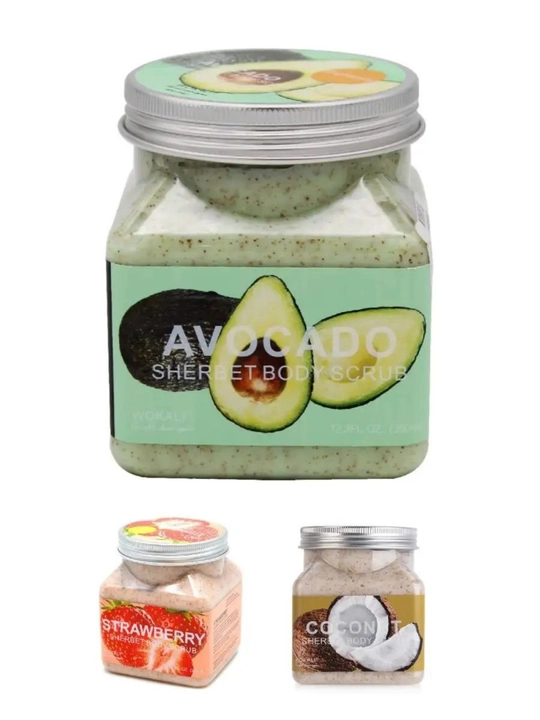 Cкраб для тела, Wokali Sherbet, Body Scrub, очищающий пилинг, 350 мл, 500 мл