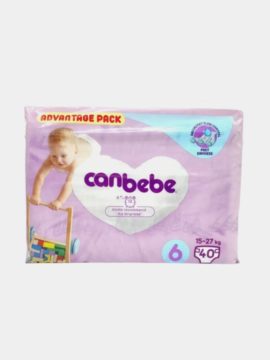 Bolalar tagliklari Canbebe, 6-o‘lcham, (15-27 kg), 40 dona