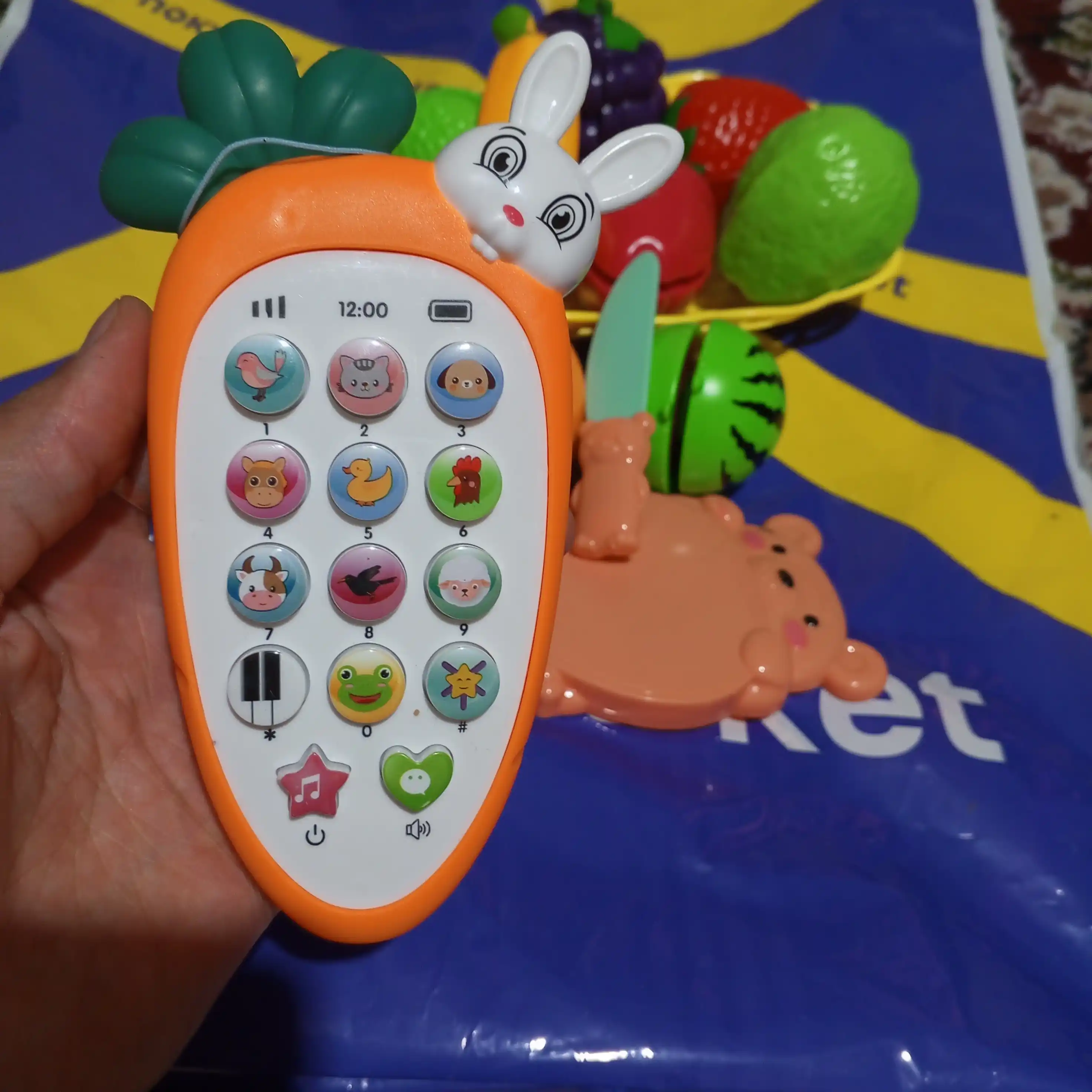 6 oylik va undan katta bolalar uchun yorug‘lik, tovushlar va ohanglar bilan jihozlangan musiqiy rivojlantiruvchi telefon
