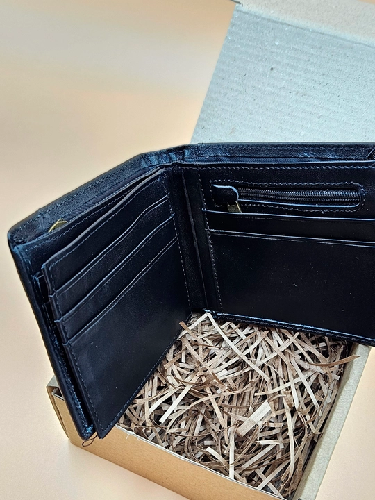 Erkaklar uchun haqiqiy charm RFID-himoyalangan hamyon