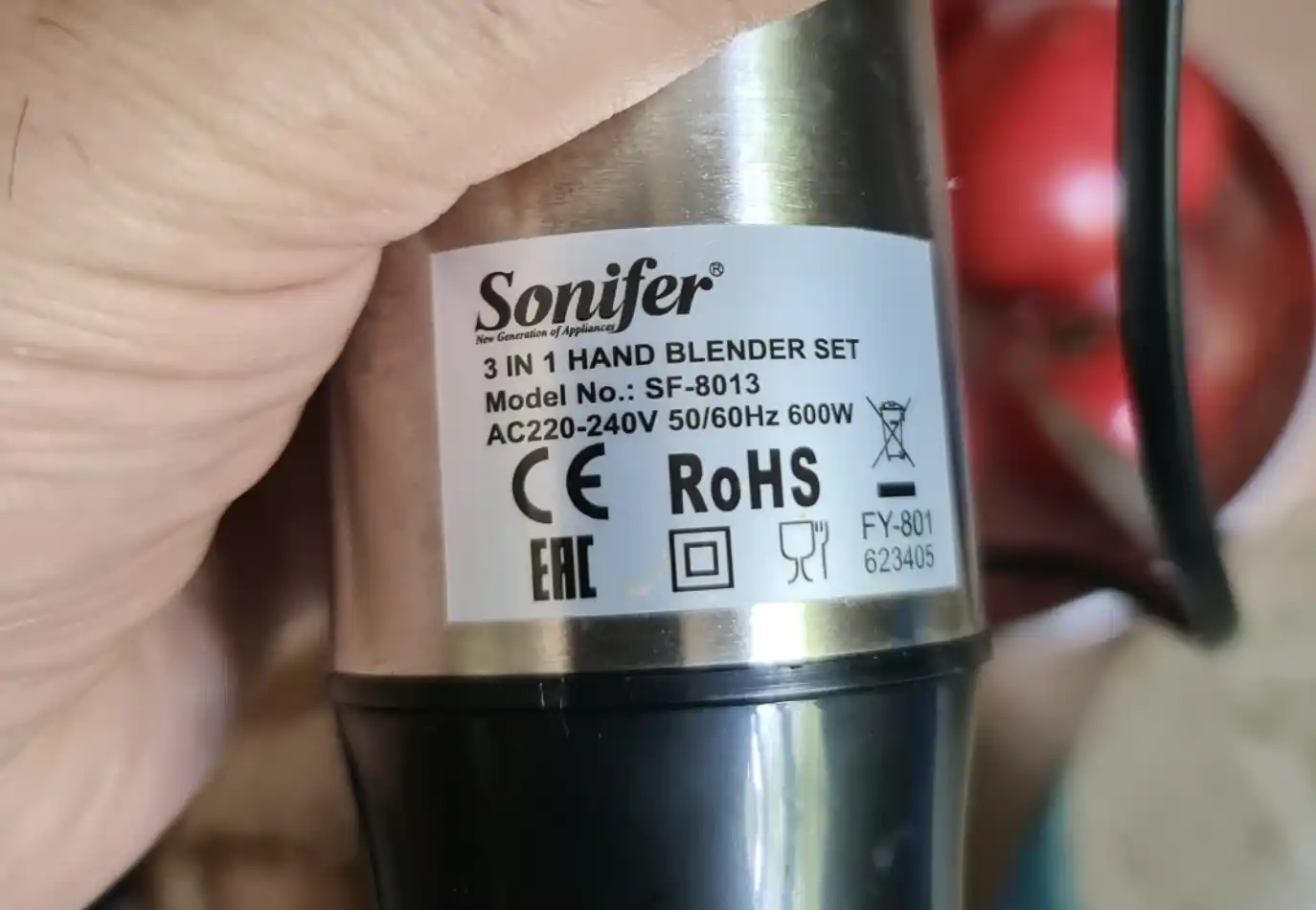 Qo'l blenderi Sonifer SF-8013 maydalagich, mikser, 4 tasi 1 da