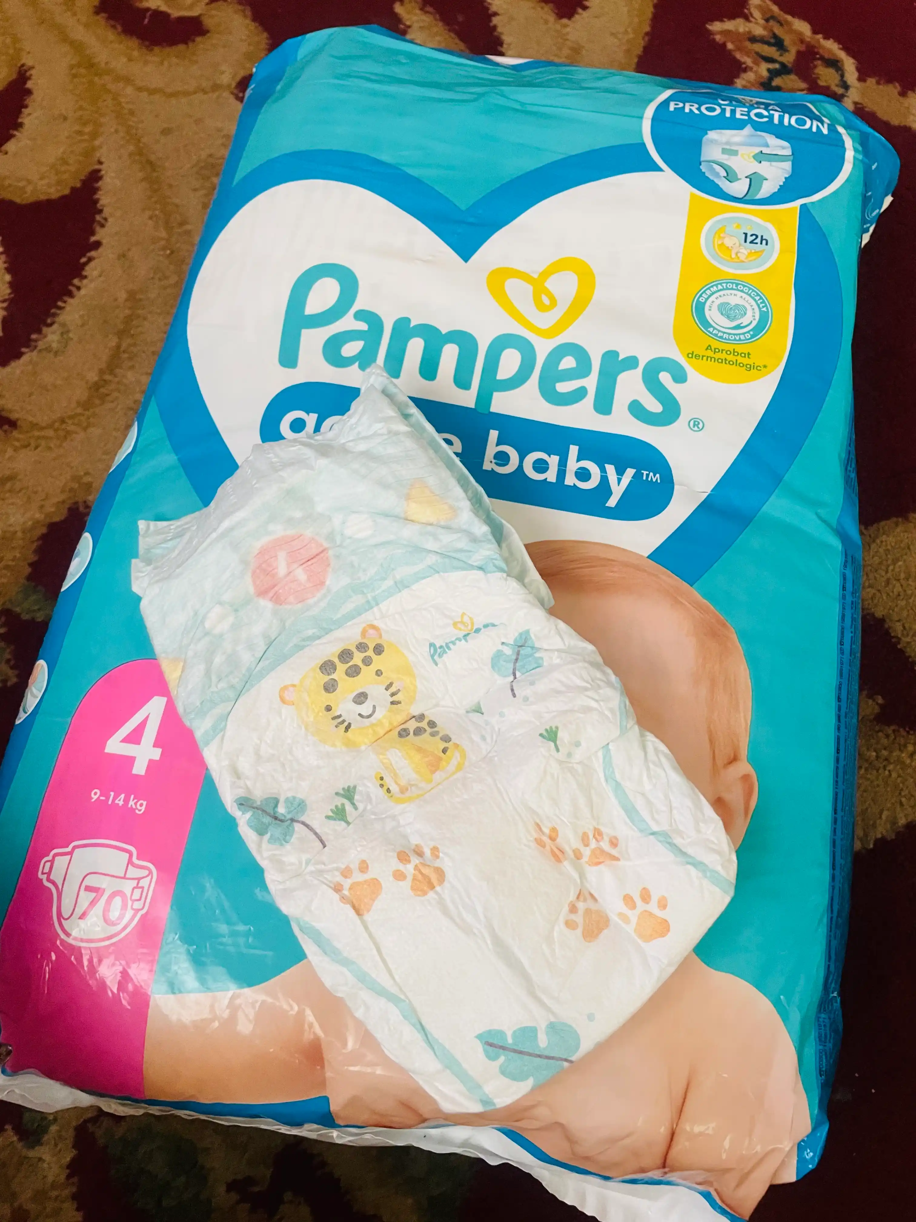 Подгузники для детей Pampers Active Baby, 4 размер, 9-14 кг, 70 шт