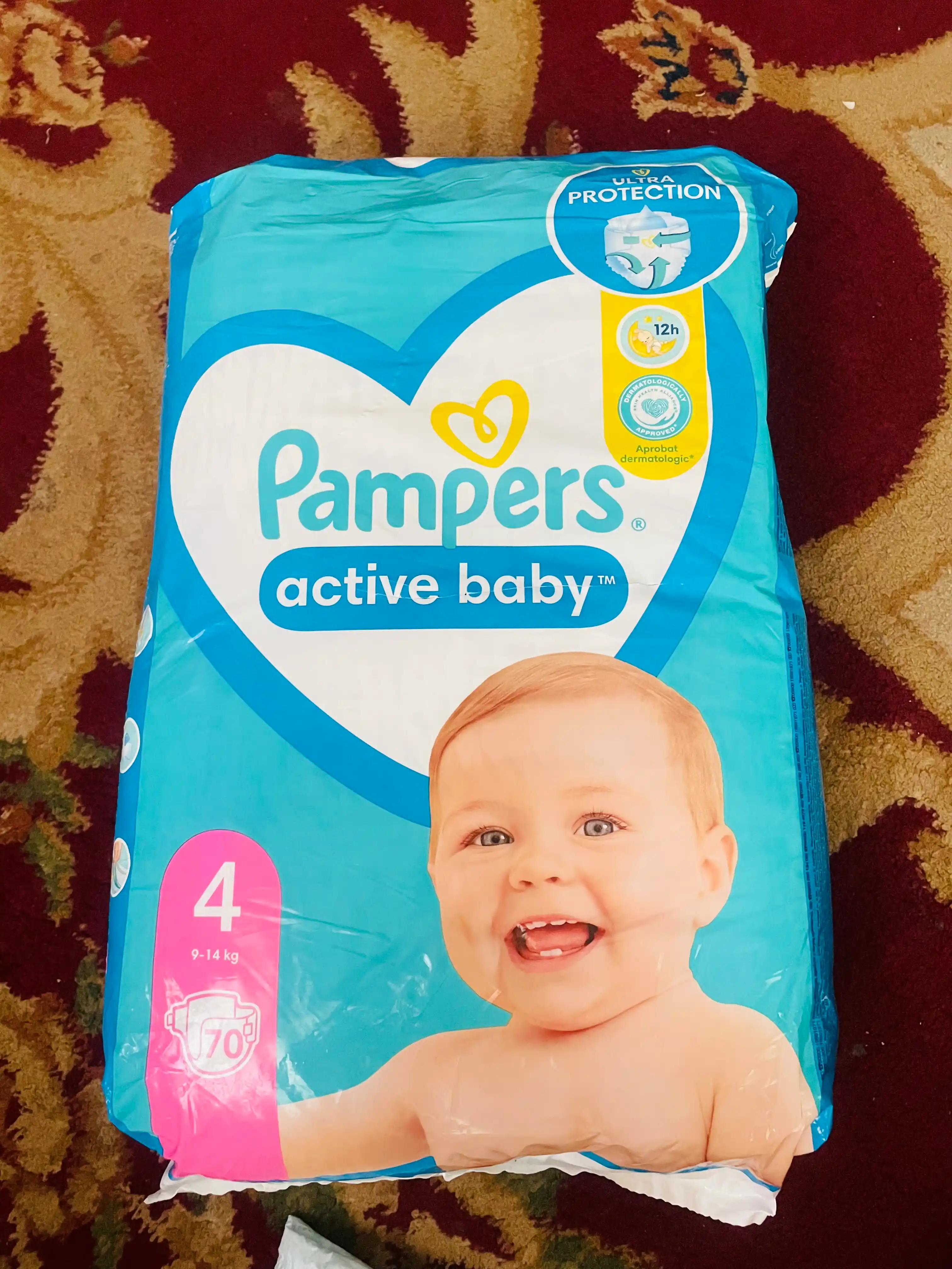 Подгузники для детей Pampers Active Baby, 4 размер, 9-14 кг, 70 шт