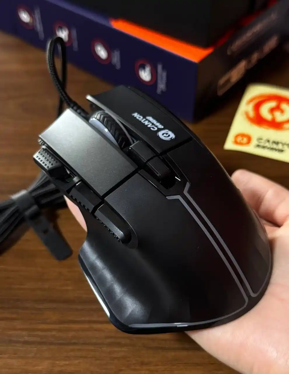 Gaming sichqoncha simli CANYON Fortnax GM-636, RGB yoritgich bilan