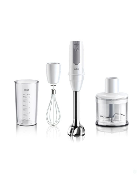 Блендер погружной Braun MQ50236MWH 1000 Вт с венчиком и измельчителем