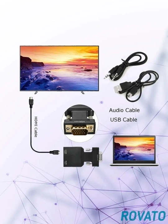 Adapter, hub, Type-C, HDMI, VGA, USB, barcha tudagi adapter perexodniklar