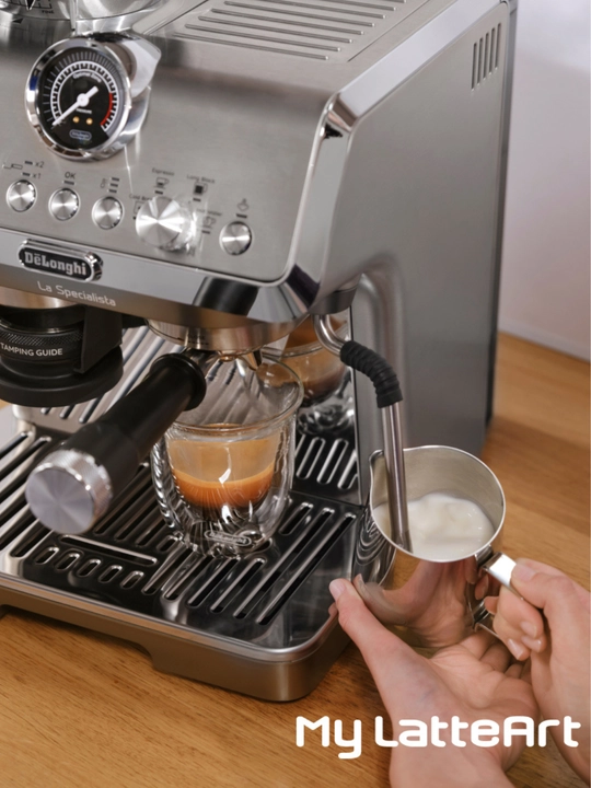 DeLonghi EC9255.T La Specialista Evo rojka kofevarka, maydalagich, kapuchinator bilan