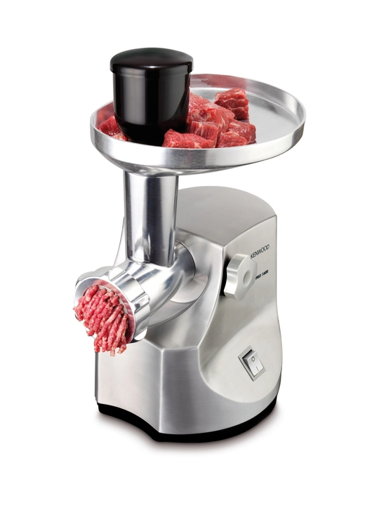 Kenwood MG515 go‘sht maydalagich, 1600 Vt,  metall, 3 panjarali, kolbasa uchun nasadkalar
