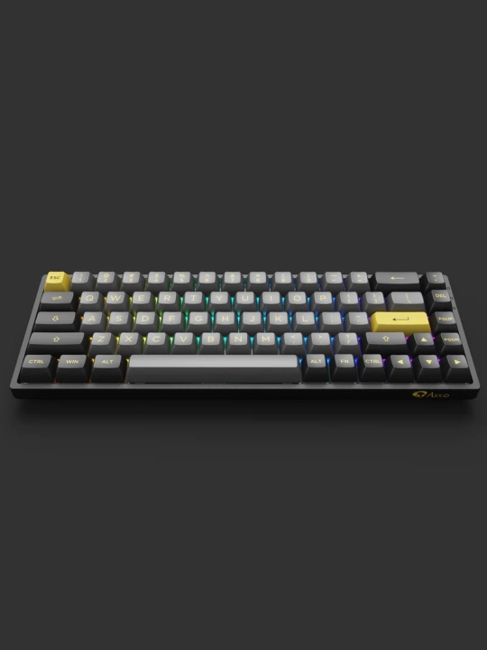 Akko 3068B Plus Black&Gold Jelly Black RGB USB o‘yin mexanik klaviaturasi
