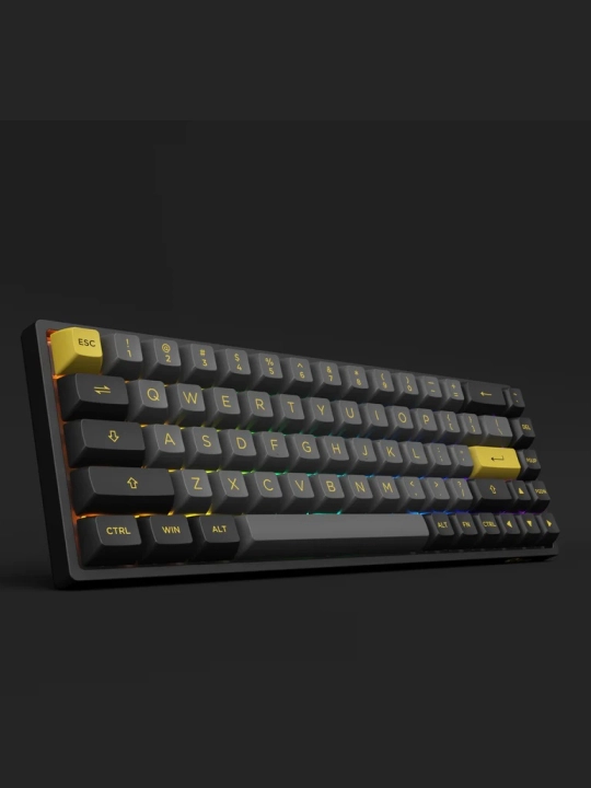 Akko 3068B Plus Black&Gold Jelly Black RGB USB o‘yin mexanik klaviaturasi