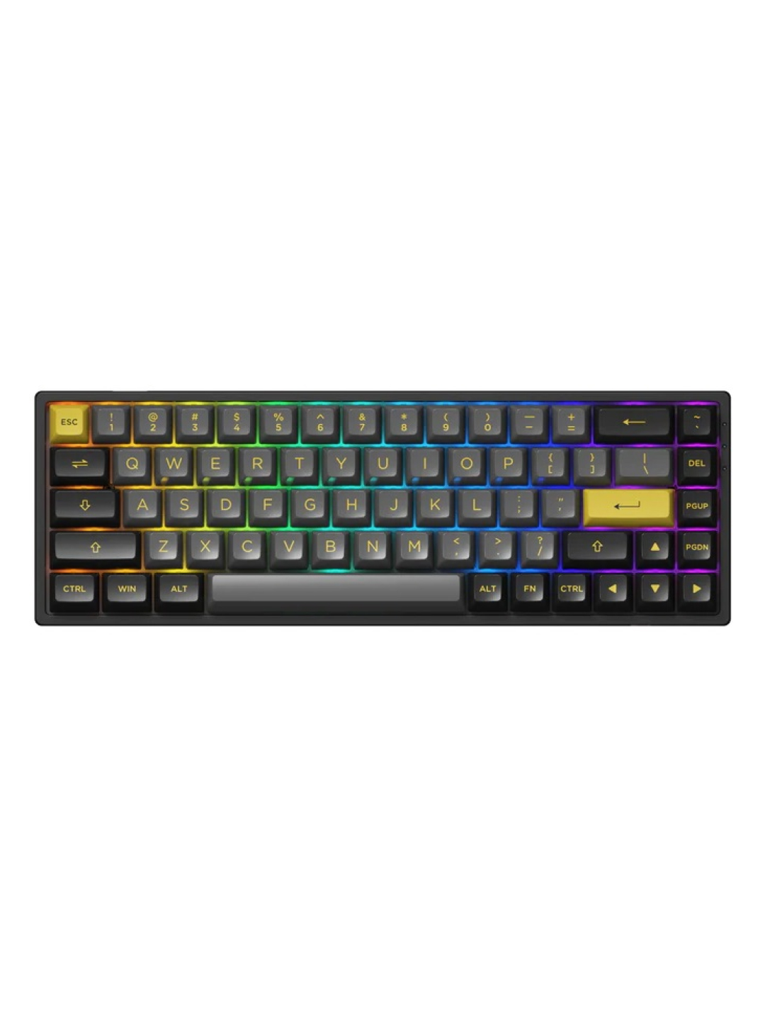 Akko 3068B Plus Black&Gold Jelly Black RGB USB o‘yin mexanik klaviaturasi