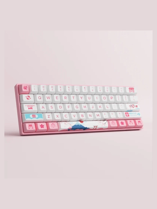 Akko 3068B PlusTokyo R2 CS Jelly Pink RGB USB o‘yin mexanik klaviaturasi
