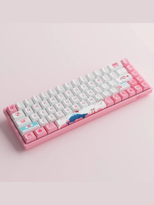 Akko 3068B PlusTokyo R2 CS Jelly Pink RGB USB o‘yin mexanik klaviaturasi