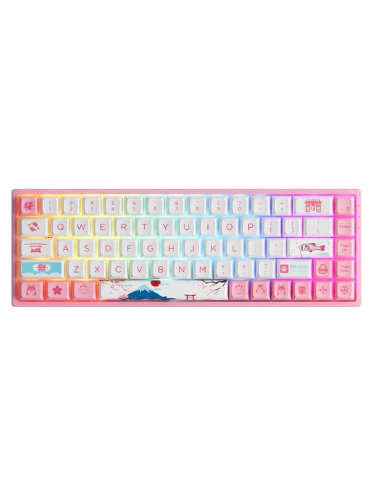 Akko 3068B PlusTokyo R2 CS Jelly Pink RGB USB o‘yin mexanik klaviaturasi