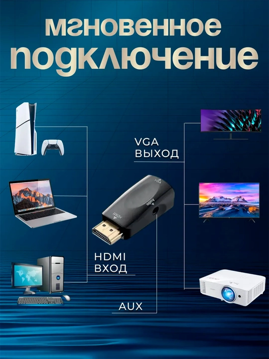Adapter, hub, Type-C, HDMI, VGA, USB, barcha tudagi adapter perexodniklar