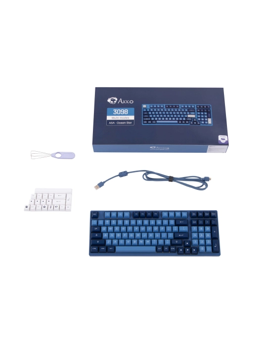 Akko 3098B Ocean Star CS Jelly White RGB o‘yin mexanik klaviaturasi