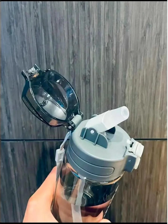 Suv uchun sport butilkasi, silikon kamarli, qulfli, 500 ml