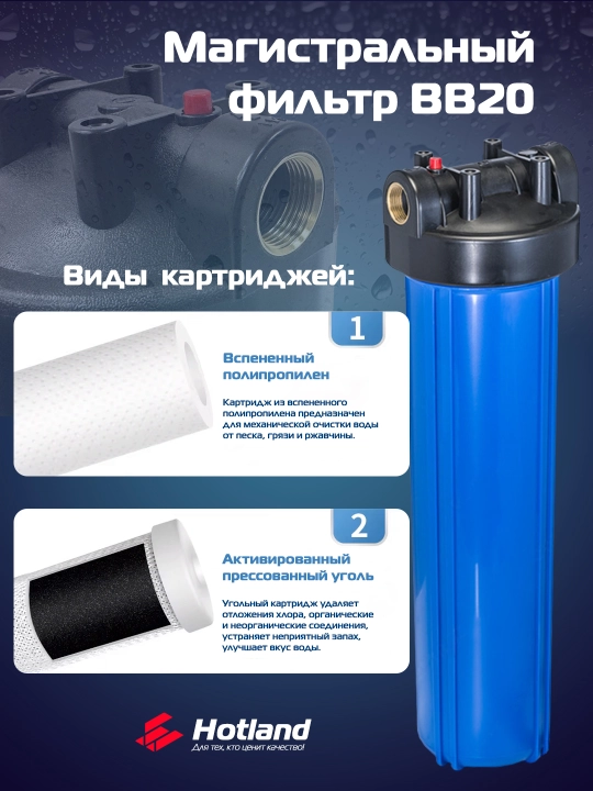 Magistral filtr kolbalari BB20, diametri 1" - 