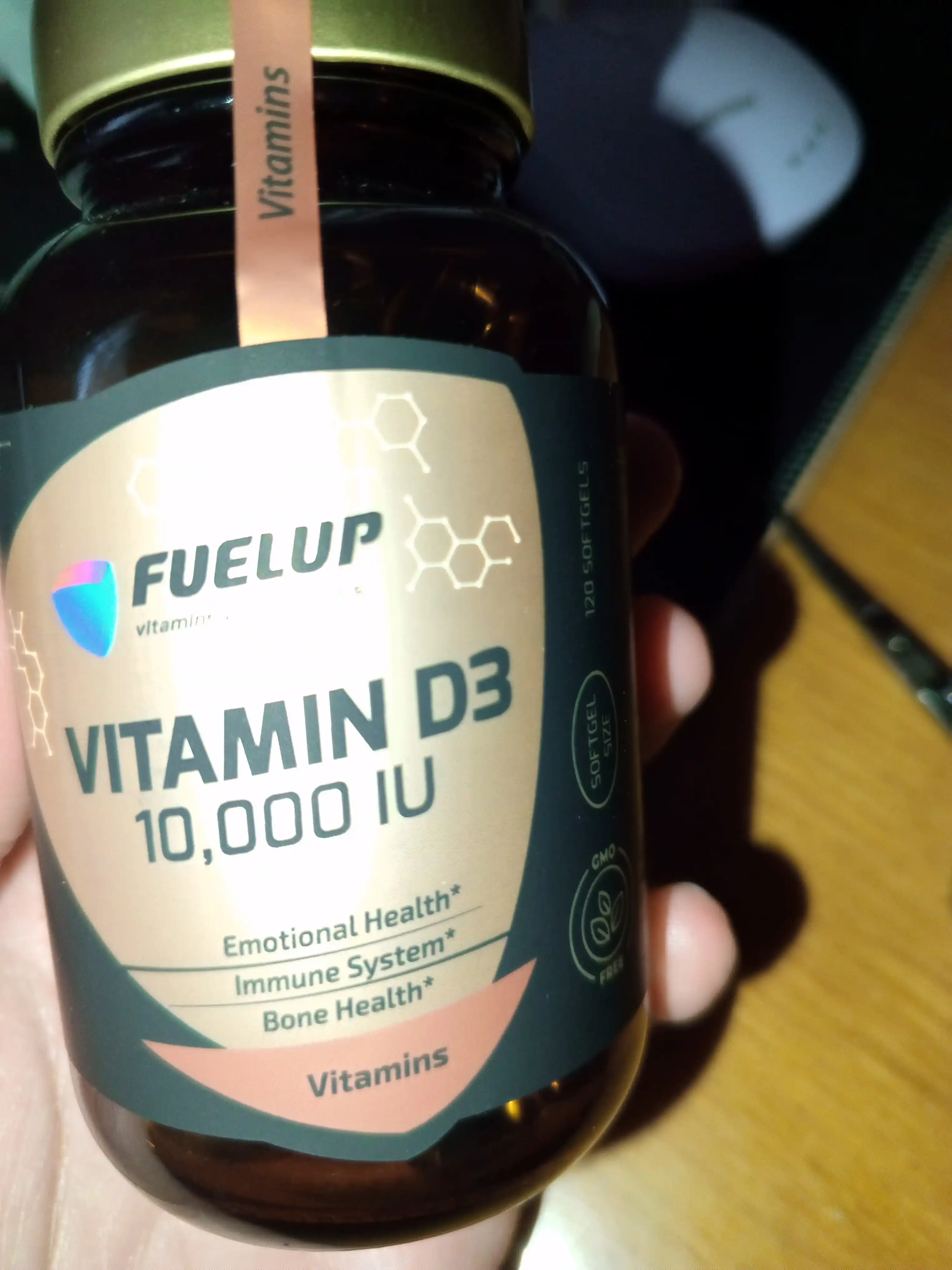 Витамин Д3 10000 ед Vitamin D3 120 софтгель FuelUP стекляная упаковка