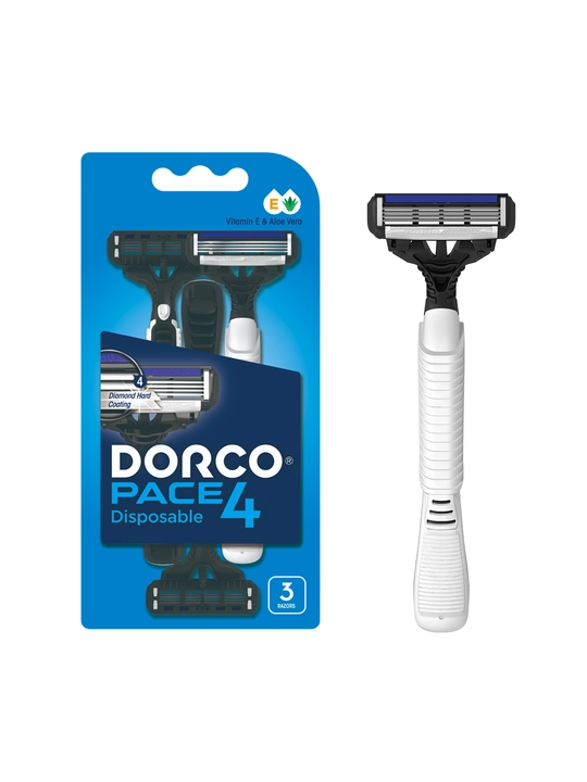 Бритва однороазовая DORCO PACE 4, блистер, 3 шт - 