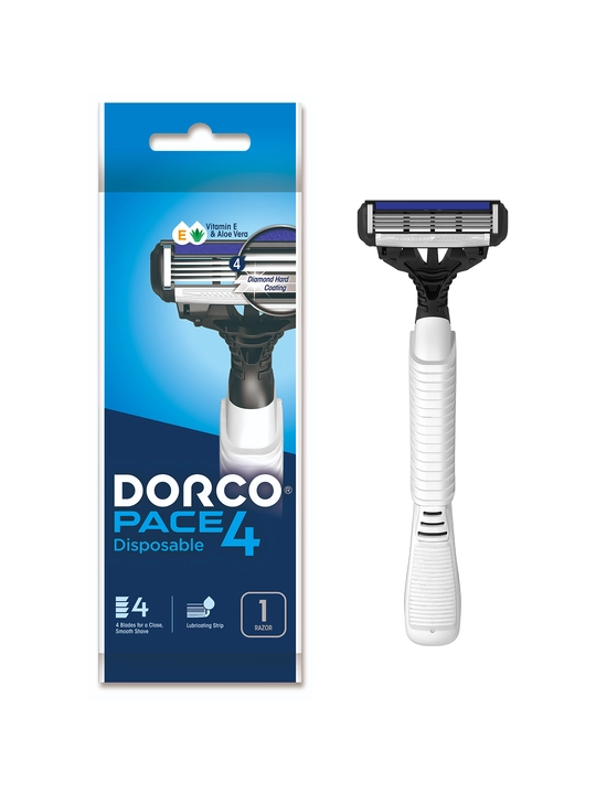 Бритва одноразовая DORCO PACE 4, мягкая упаковка, 1 шт - 