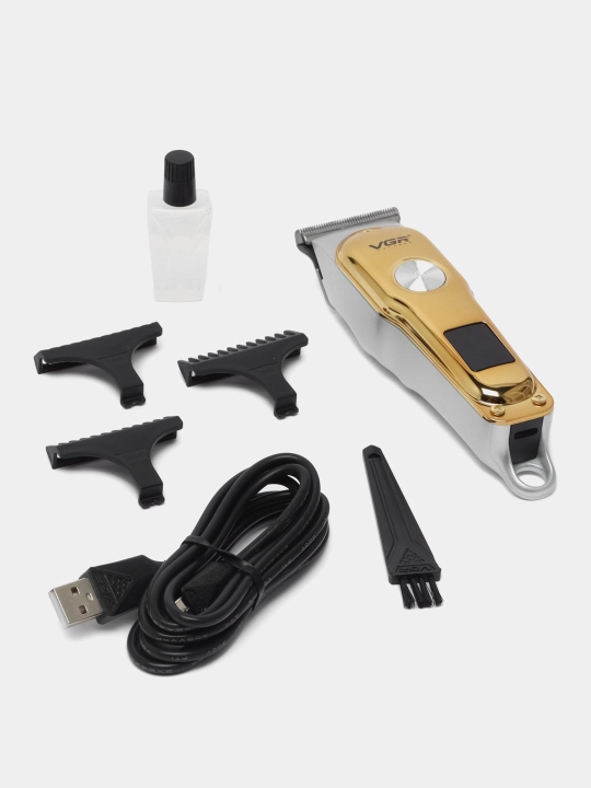 Soch olish uchun VGR V-290 professional trimmer mashinasi, LCD displeyli