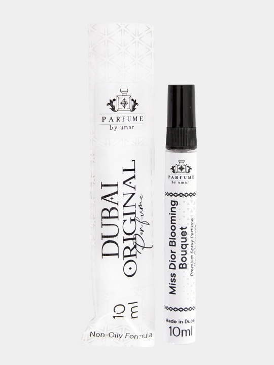 Ayollar atirlari "Miss Dior blooming bouquet"ni 10 ml sinov kitobida ichib, har kunlik atir - 