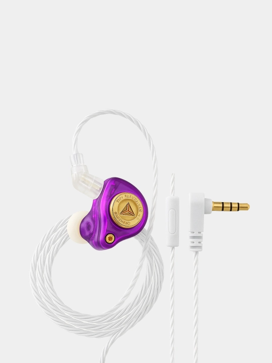 Simli naushniklar IEM, musiqiy naushniklar, QKZ AK6 3.5 mm