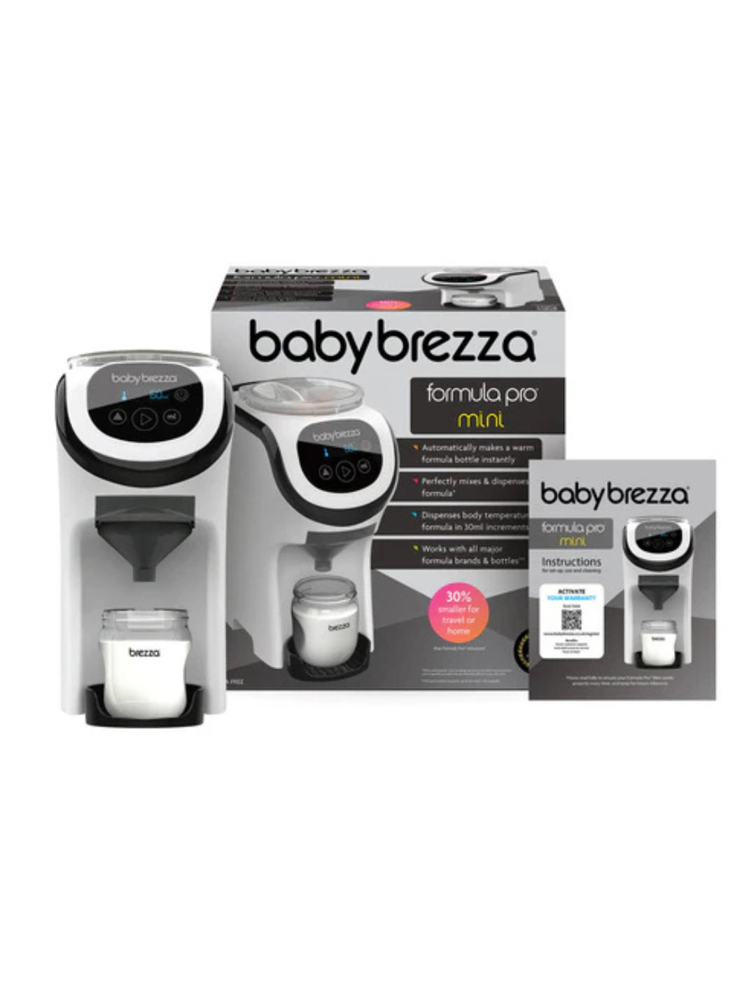 Baby Brezza Formula Pro Mini, kompakt smes tayyorlash avtomati, 60–300 ml, BPA-free