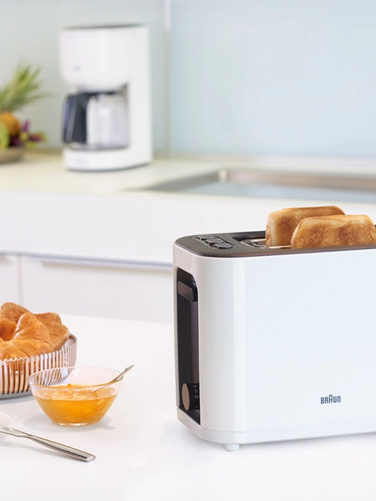 Тостер Braun HT3000WH PurEase, 1000 Вт, 2 отделения, 7 уровней поджаривания