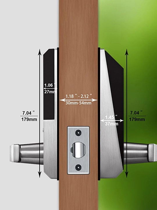 Smart lock AL20B barmoq izi, parol, kalit, smartfon bilan ochiladi