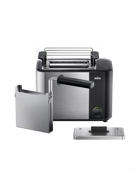 Тостер BRAUN HT5015BK, 1000 Вт, 2 отделения, 13 степеней поджаривания