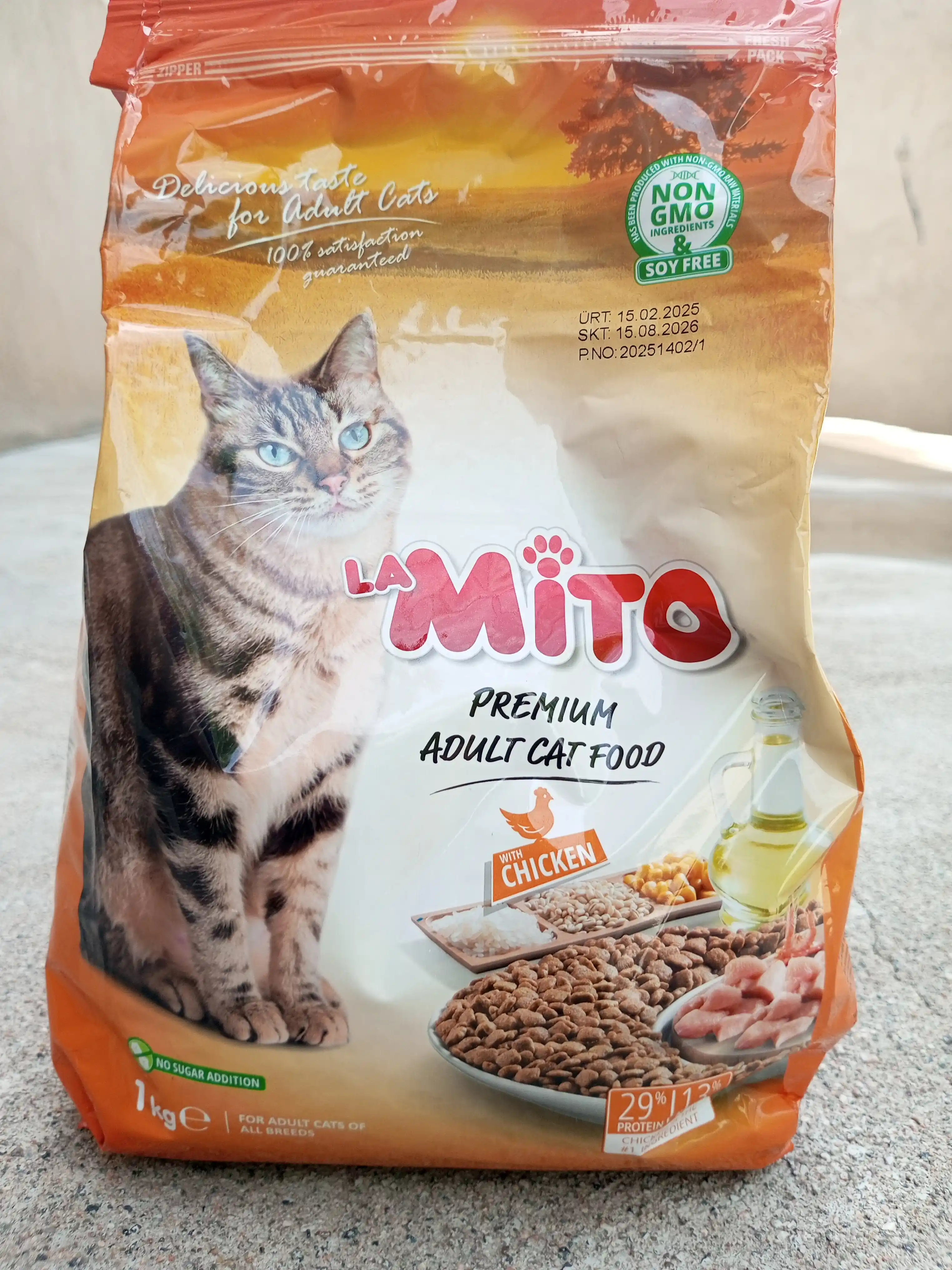 Mito mushuklar uchun quruq yem, tovuq go‘shti bilan, 1 kg