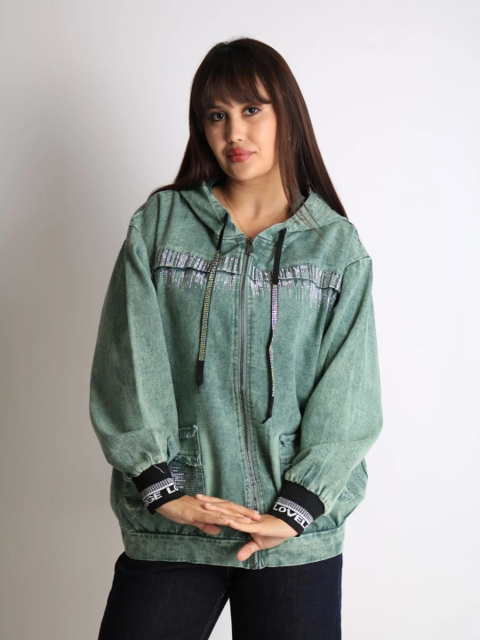 Женская хлопковая куртка-рубашка Oversize, широкий крой, размер XL–XXXL