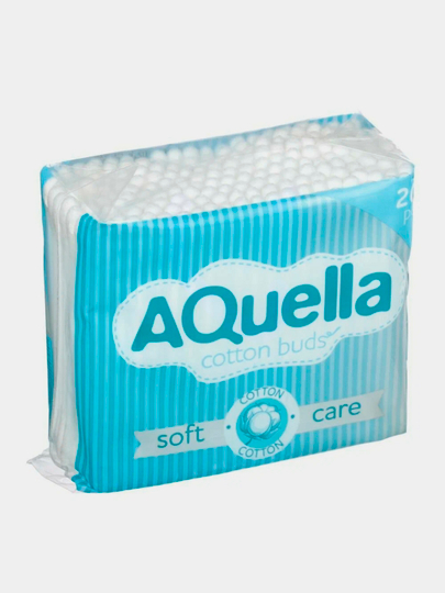 Ватные палочки AQUELLA , п/э пакет, 200 шт - 