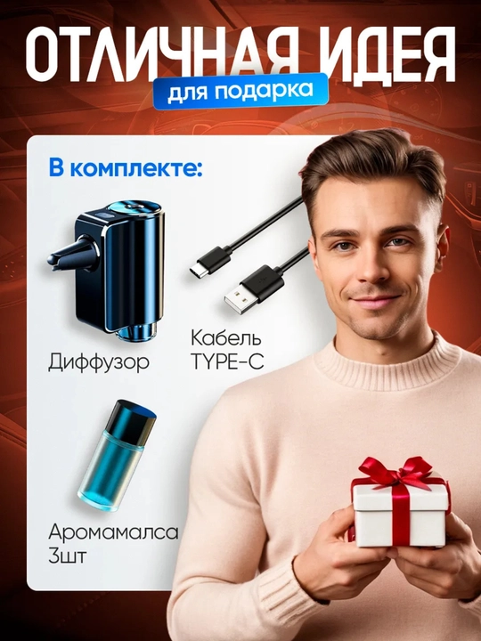 Освежитель воздуха в машину. Ароматизатор с проекцией